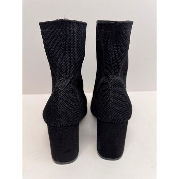 MIA Stretch Boots Size 9 Black Block Heel Ankle Booties Pull On Style NEW - Picture 5 of 8